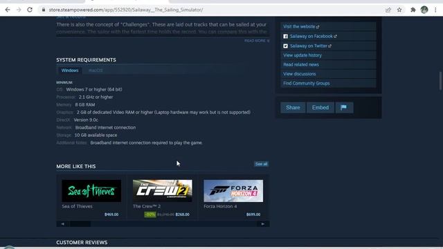 PC Can Play Sailawar The Sailing Simulator (Recommended Spec)| PC Building Simulator | LungMeeFaste