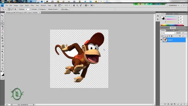 How to remove a solid color background from an image - Photoshop tutorial смотреть онлайн