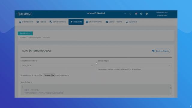 Kafkawize Features : Create an Avro Schema on a Topic смотреть онлайн