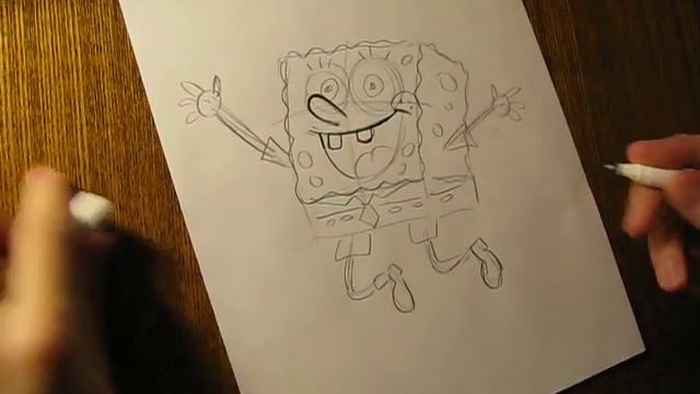 Нарисуй Губку Боба / SpongeBob – урок рисования смотреть онлайн