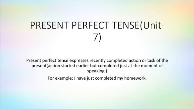 Present Perfect Tense(Class V) смотреть онлайн