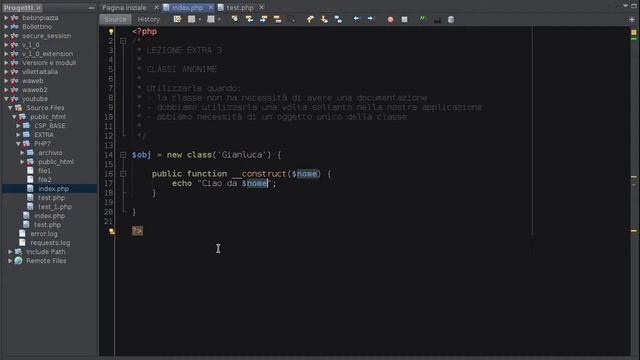 PHP 7 Tutorial ITA: Classi Anonime #84 смотреть онлайн
