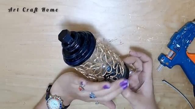 Empty Glass Bottle Reuse Ideas | DIY / Decorative Lantern From Recycled Glass Jar | Upcycling | Lam