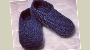 Вяжем подследники - лапти на двух спицах (очень удобные и тёплые)