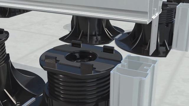 АТР 15. Монтаж регулируемых опор и подсистемы из алюминиевых лаг для устройства ступеней террас. смотреть онлайн