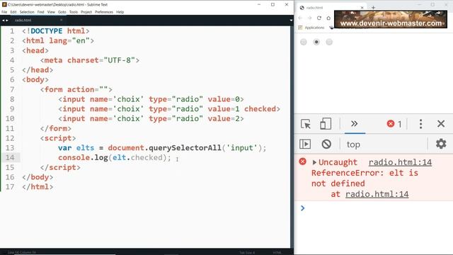 Travailler avec des input de type radio en JavaScript [CTFJ05] смотреть онлайн