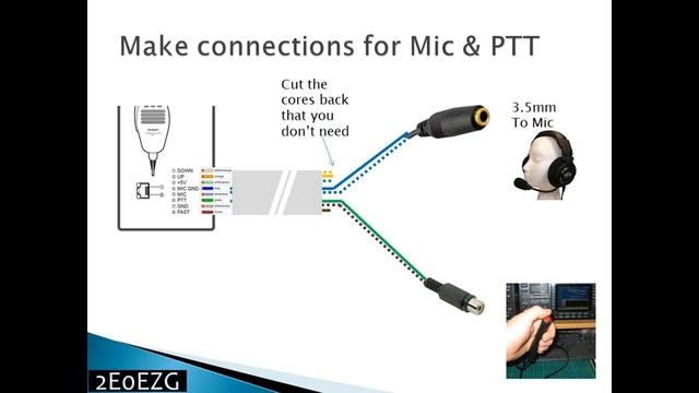 Yaesu Headset Microphone PTT Adapter Cable.