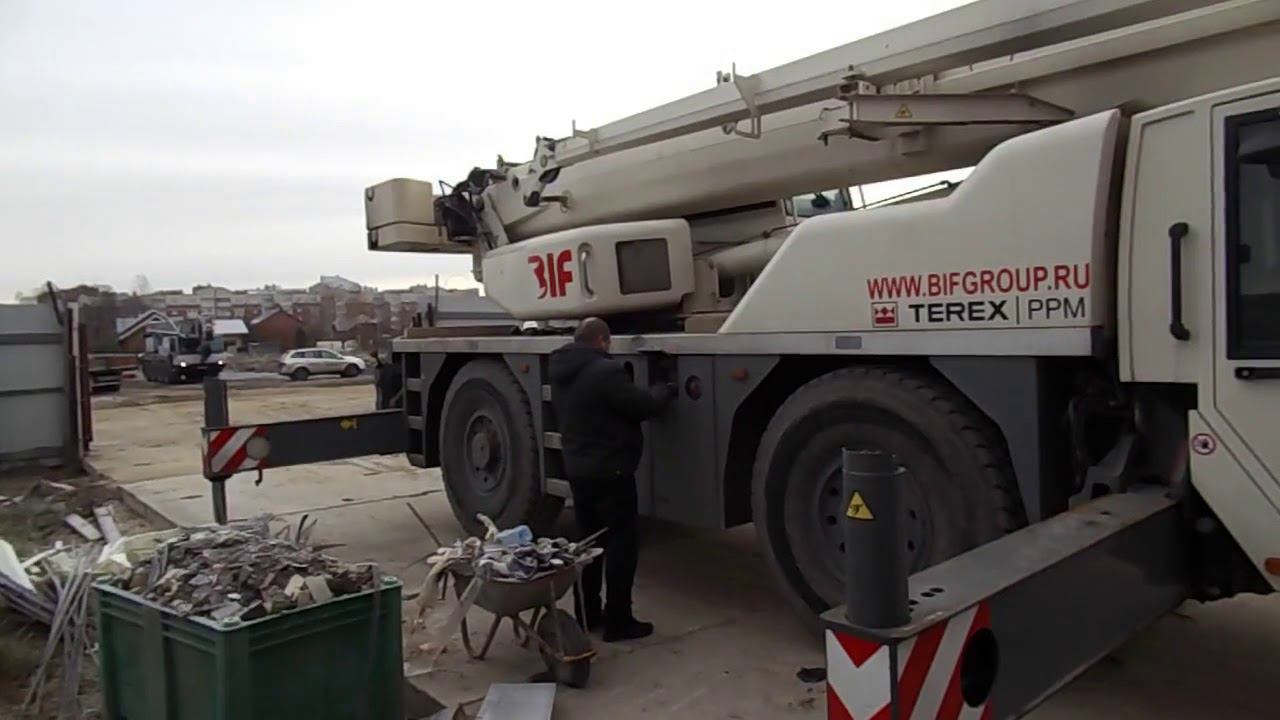 Terex Ac 40 2L PPM установка на опоры зацеп противовеса