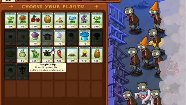 Plants vs Zombies night pool смотреть онлайн