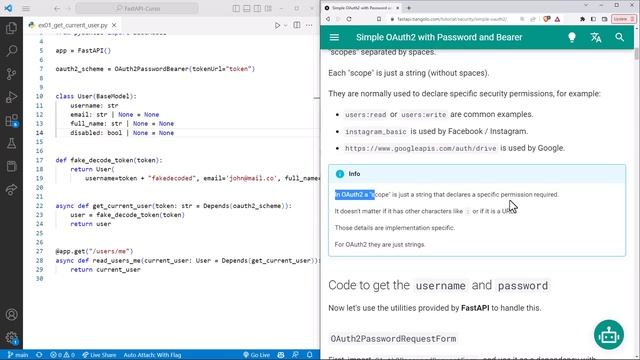 FastAPI Curso: 136 Usar OAuth2 Básico y Autenticación Basado en Usuario y Contraseña смотреть онлайн