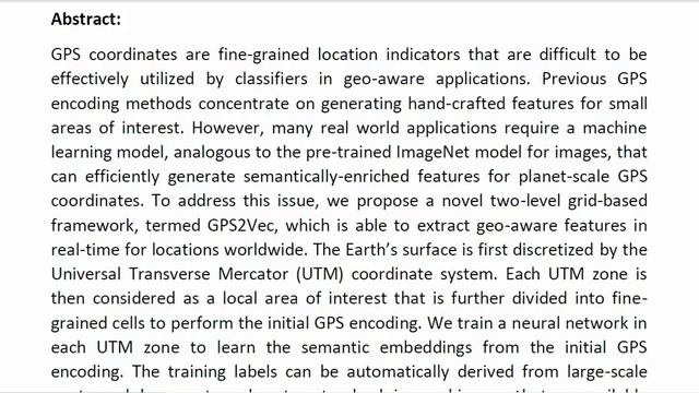 GPS2Vec Pre Trained Semantic Embeddings for Worldwide GPS Coordinates смотреть онлайн