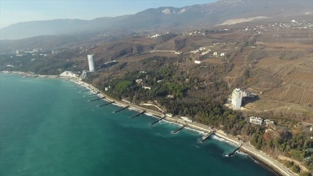 Дворец княгини Гагариной. История царской любви. Мыс Плака, Алушта Крым. Зима в Крыму.