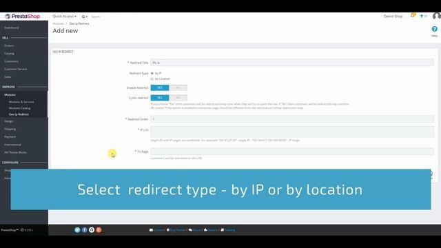 GeoIP Redirect for PrestaShop смотреть онлайн
