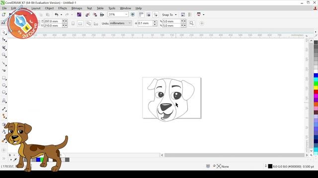 Create a Cartoon Dog | Dog designed in CorelDraw | Cartoon Dog created in Corel Draw | @2dcurve смотреть онлайн