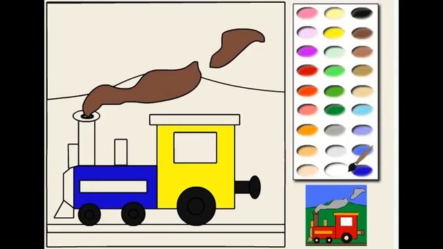 Развивающие уроки и мультфильмы для детей Рисуем паровозик смотреть онлайн