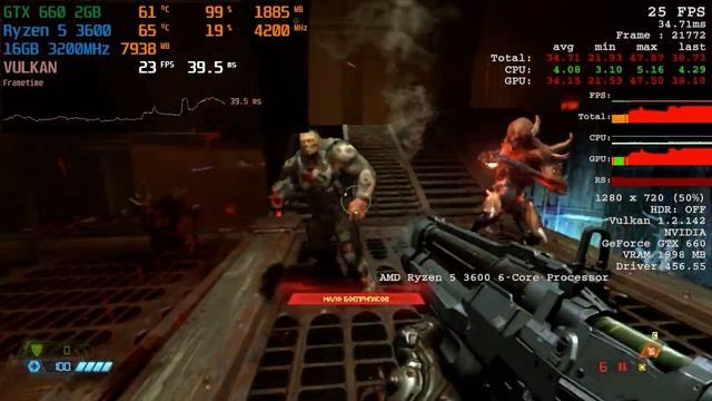 Doom Eternal : GTX 660 2GB + Ryzen 5 3600 смотреть онлайн