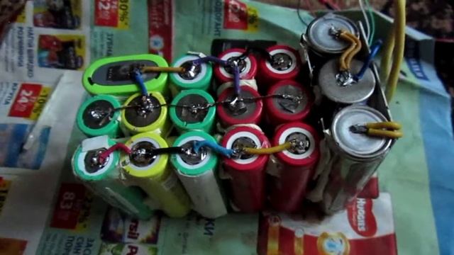 Сборный аккумулятор с 18650 и 21700 смотреть онлайн