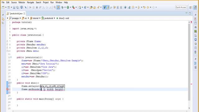 Video #82 - Java Swing Tutorial - JMenuBar Example #2 смотреть онлайн