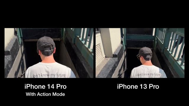 iPhone 14 Pro Action mode video vs. iPhone 13 Pro comparison смотреть онлайн