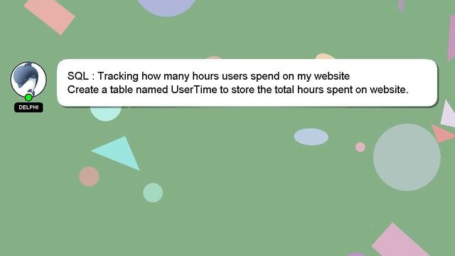 SQL : Tracking how many hours users spend on my website смотреть онлайн