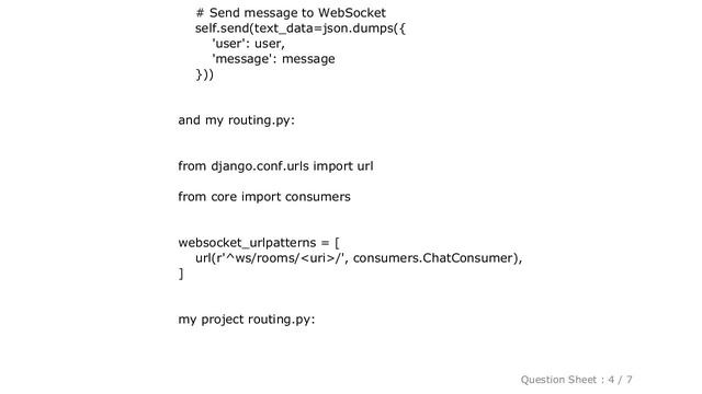 Django : django-channels: No route found for path смотреть онлайн