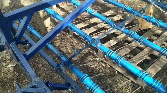 Самодельная пружинная борона для чеснока и не только. Размеры, испытания. смотреть онлайн