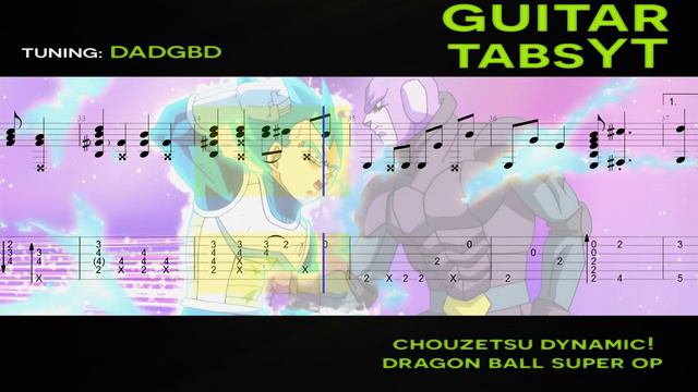 Dragon Ball Super - Chouzetsu Dynamic (Opening) Guitar Tutorial | Guitar Lesson + TABS by Tam Lu смотреть онлайн