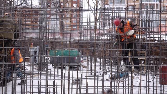 Видеоотчет о ходе строительства от 21 февраля 2019 г. в ЖК «Пушкин» в Нижнем Новгороде смотреть онлайн