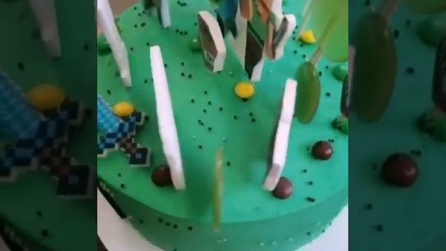 Торт майнкрафт, торт для мальчика смотреть онлайн