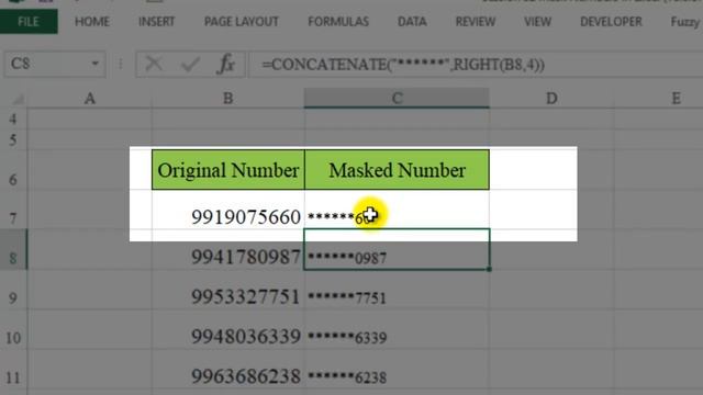 How to Mask Numbers in Excel смотреть онлайн