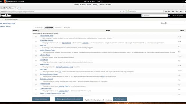 Aula 6 - Instalando plugin do Git no Jenkins смотреть онлайн