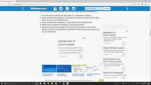 Проблема Driver Power State Failure Windows 10