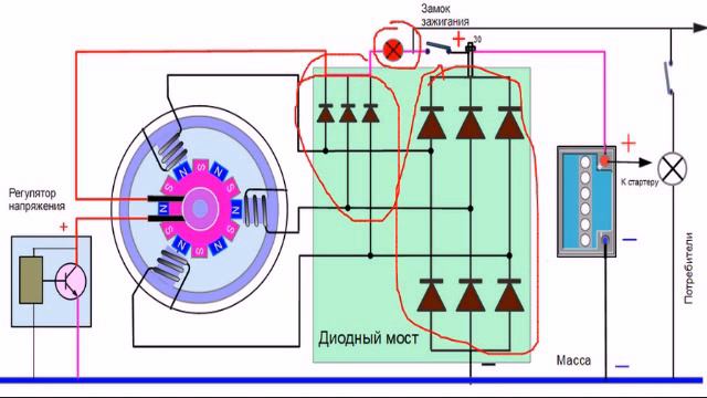 Как работает регулятор напряжения генератора автомобиля смотреть онлайн