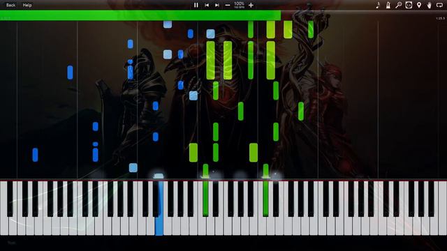 Overlord Opening 4 - Hollow Hunger Synthesia Piano Tutorial (midi) //RisingMelody смотреть онлайн