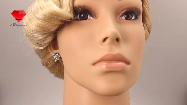 Bije.ru: Серьги с золотым покрытием и голубыми кристаллами Swarovski Cindi (Синди) смотреть онлайн