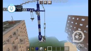 Стройка многоэтажного дома в майнкрафте башенными кранами SMK-10.200