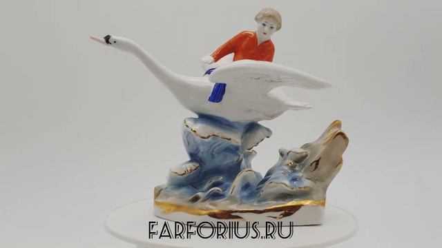 Фарфоровая статуэтка "Гуси - Лебеди". Дулево смотреть онлайн