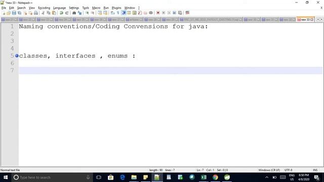 Naming Conventions/Coding Conventions for JAVA смотреть онлайн