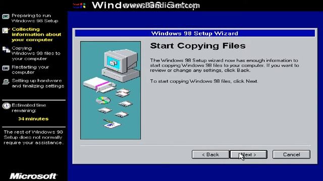 Installing Windows 98//Установка Windows 98 смотреть онлайн