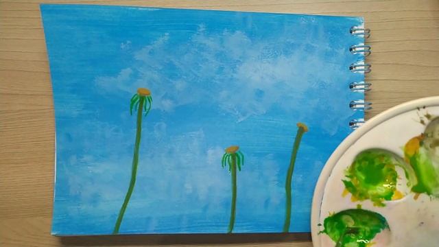 Одуванчики / Рисуем красками / Акрил или Гуашь? /Dandelions / Draw with paints / Acrylic or Gouache смотреть онлайн