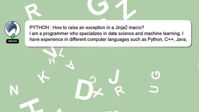PYTHON : How to raise an exception in a Jinja2 macro? смотреть онлайн