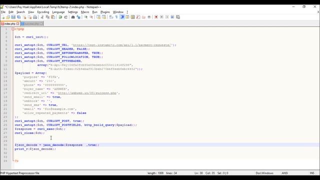 Payment Gateway Integration (PHP) - Instamojo - 3 - Creating a Payment Request via API смотреть онлайн