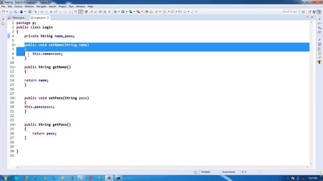 Encapsulation Java Bean Class | Use of Encapsulation | In Java In Hindi/URDU- By Surya Sir 82 смотреть онлайн