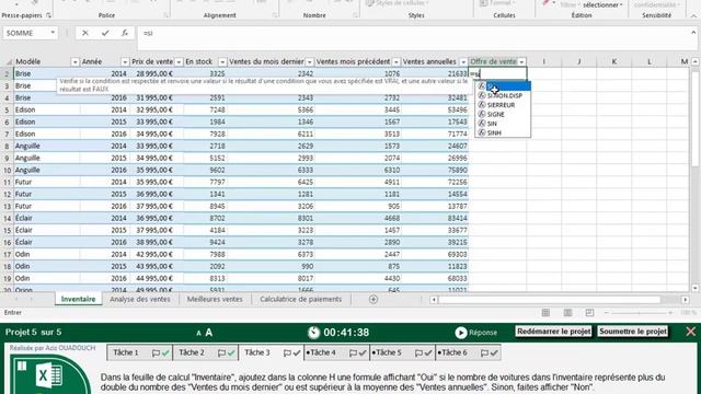 MOS Excel Expert 2016 Exam 77 728 V1 Projet 5 смотреть онлайн