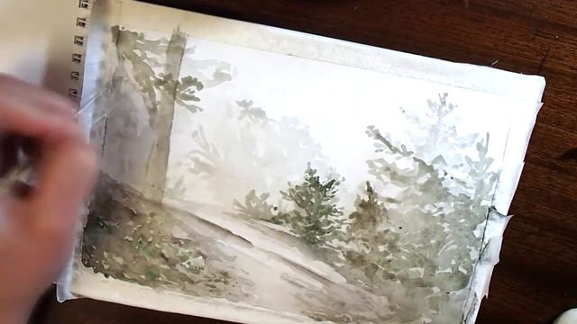 How to draw dark forest. speedpaint | Как рисовать туманный лес смотреть онлайн