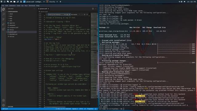 ArcoLinux : 2639 Finding configs online and applying them - workflow video - titus-awesome смотреть онлайн