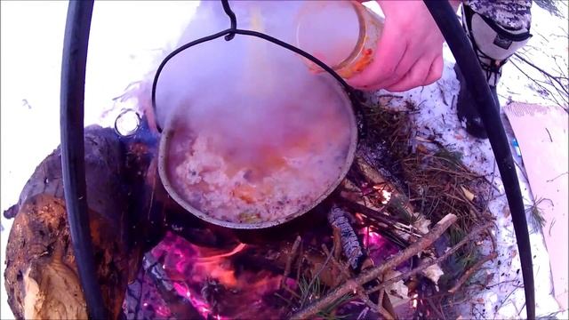 Прогулка в лес. Борщ с фасолью на костре. смотреть онлайн