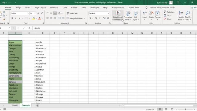 How to compare two lists and highlight differences смотреть онлайн