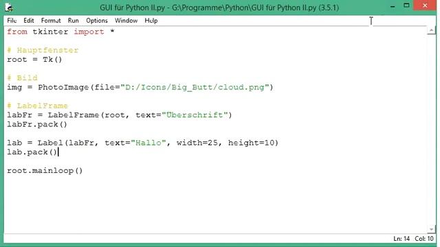 029 GUI mit Python: das LabelFrame und der labelanchor смотреть онлайн