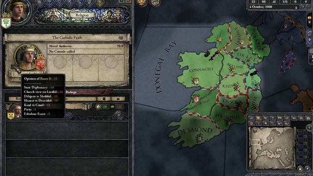 Crusader Kings II Let's Play (House Mac Donald Of Ireland) Episode 4 смотреть онлайн